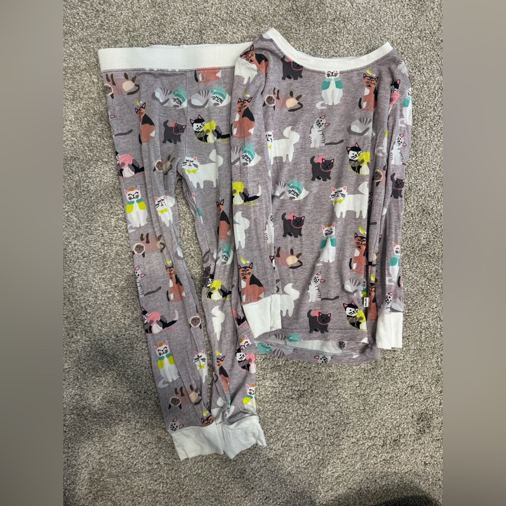 2T Little Sleepies Two Piece Jammies in Cat print